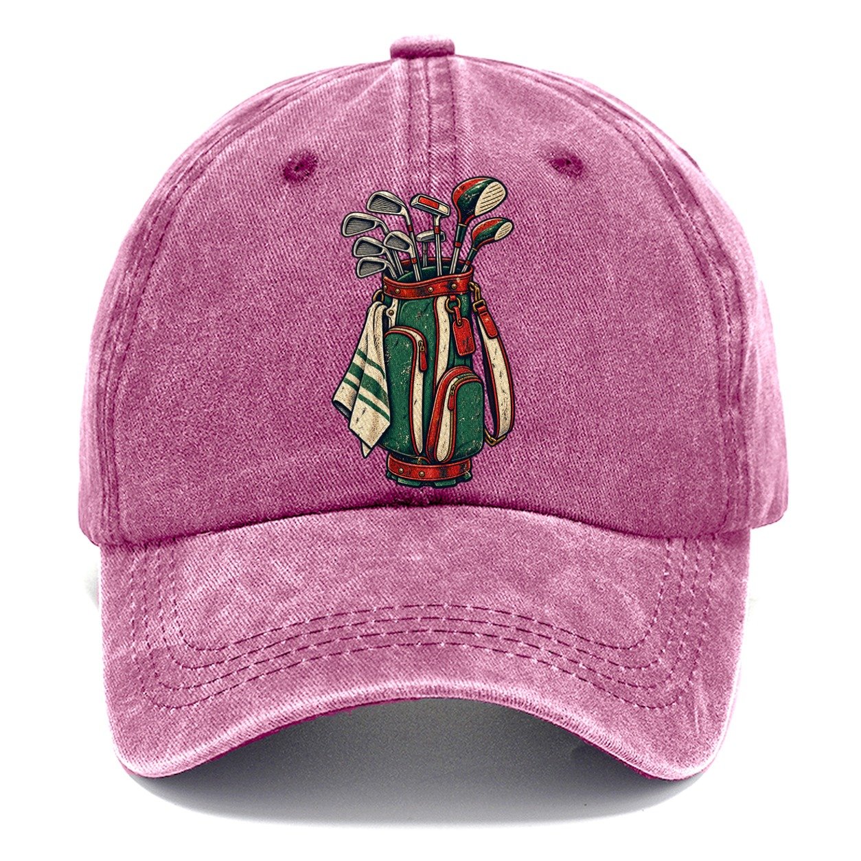 Bag And Clubs Stack Golf Life Classic Cap – Dusty Rose