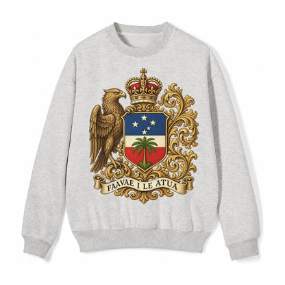 South Africa Springbok Emblem Springbok With Protea Green Go Fleece Sweatshirt – Light Gray