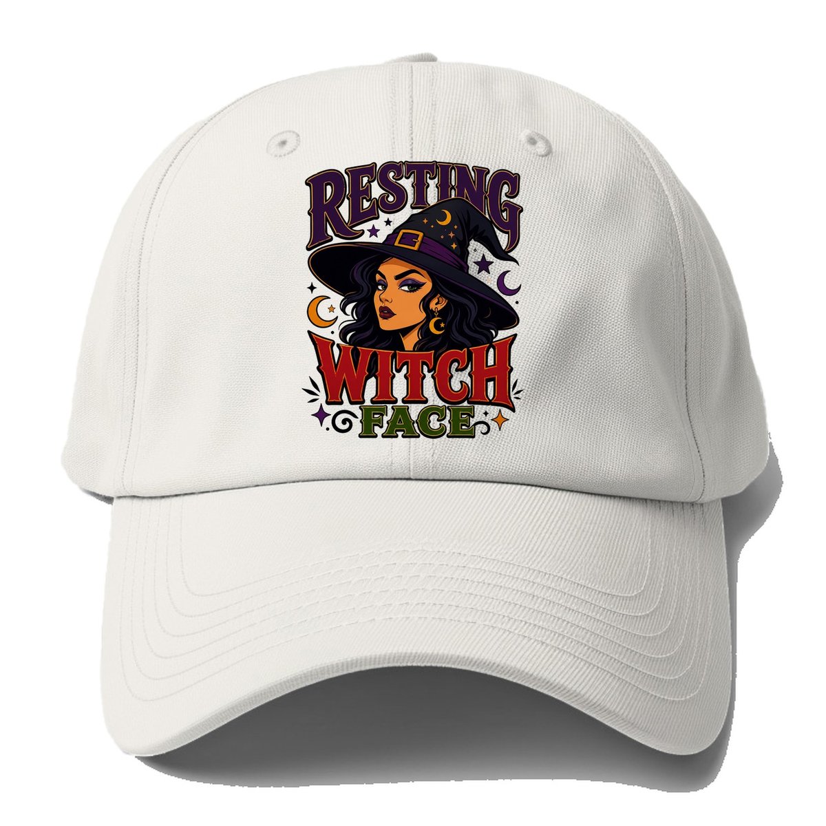 Resting Witch Face Baseball Cap – Off White