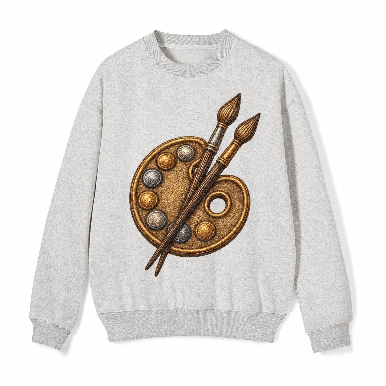 Artist Palette Fleece Sweatshirt – Light Gray