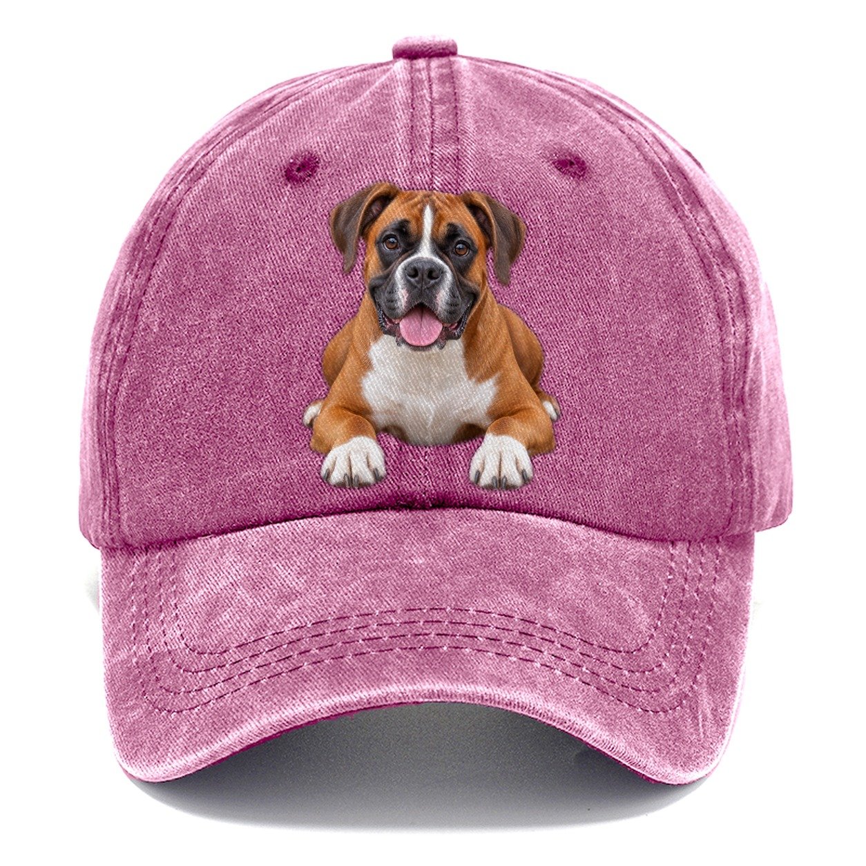 Boxer Lying Down Top Breeds Classic Cap – Dusty Rose