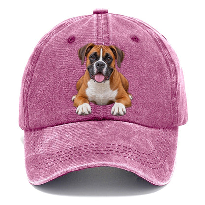 Boxer Lying Down Top Breeds Classic Cap – Dusty Rose