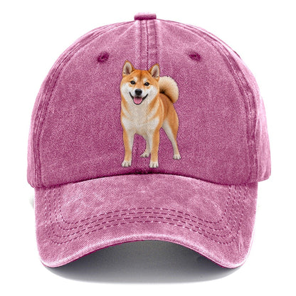 Shiba Inu Standing Top Breeds Classic Cap – Dusty Rose