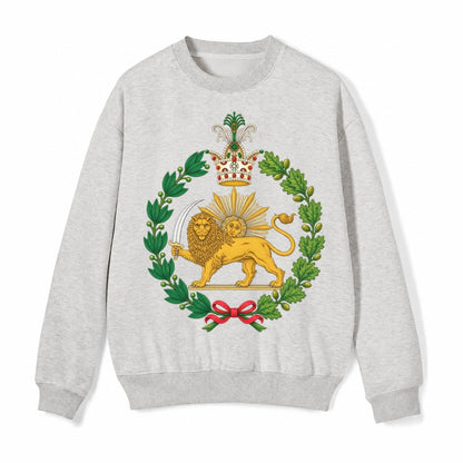 Iran Lion Fleece Sweatshirt – Light Gray