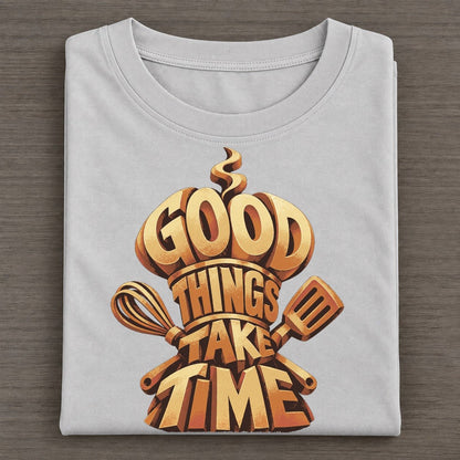 Chef Hat Steam Letter Sculpture Classic T-shirt – Grey