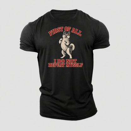 Akita Dog Declarations Cotton T-Shirt – Black