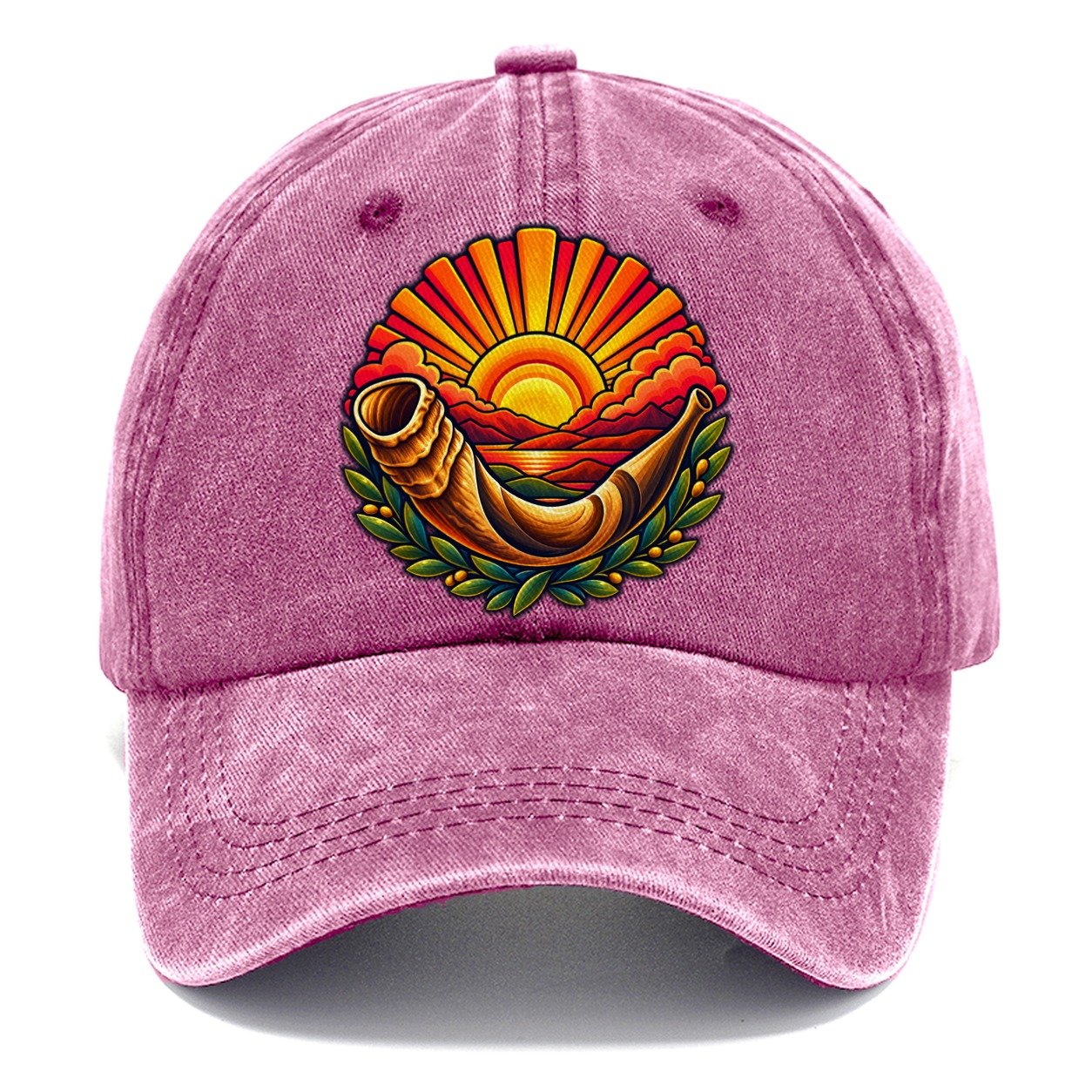 Shofar Sunrise Judaism Heritage Classic Cap – Dusty Rose