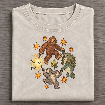 Outback Stomp Cryptid Hoedown Vintage T-shirt – Off White