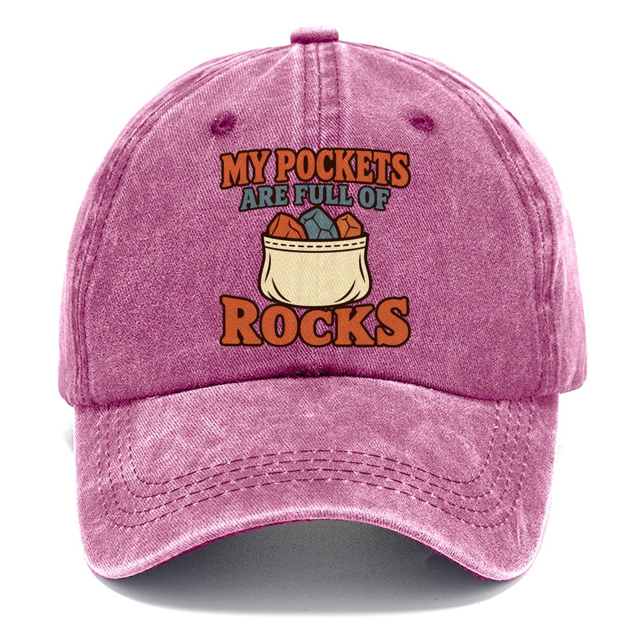 Overfilled Rock Pockets Rocks And Minerals Classic Cap – Dusty Rose