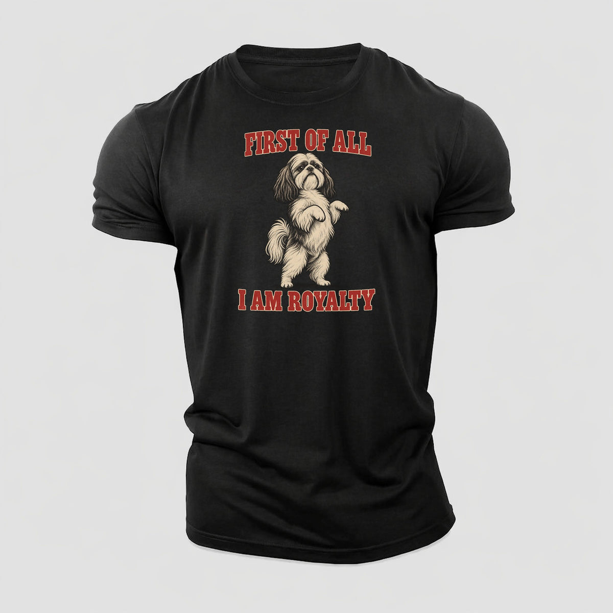Shih Tzu Dog Declarations Cotton T-Shirt – Black
