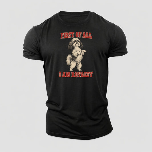 Shih Tzu Dog Declarations Cotton T-Shirt – Black
