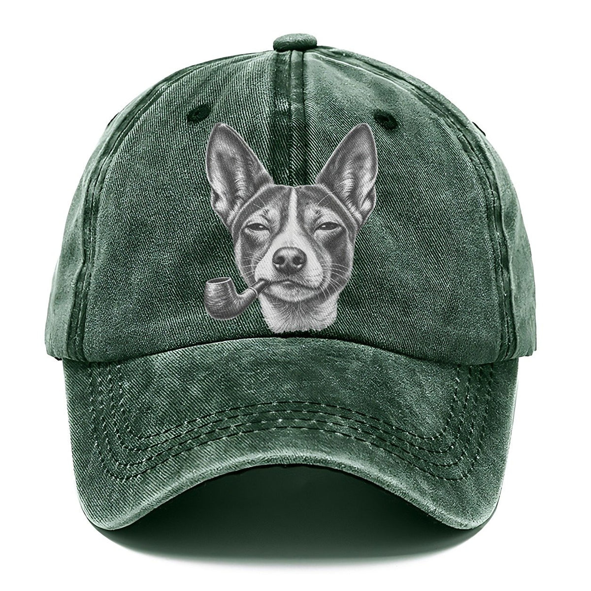 Basenji A Classic Tobacco Pipe Smoking Dogs Smoking Dogs Portraits Classic Cap – Forest Mist