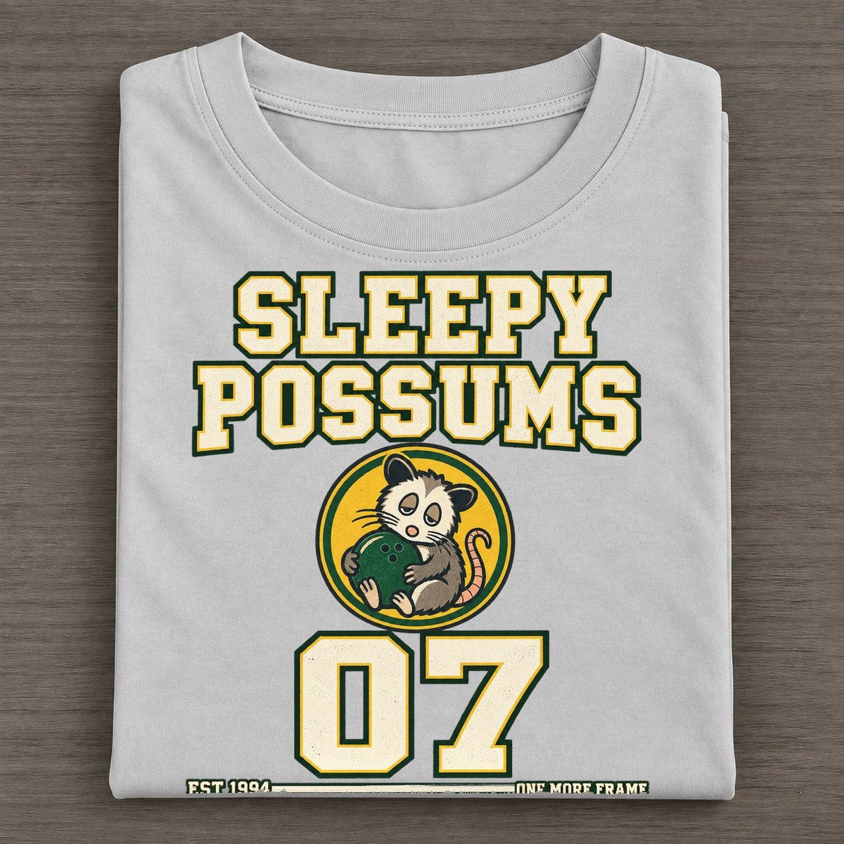Possum Bowling Sunday Nobodies Classic T-shirt – Grey