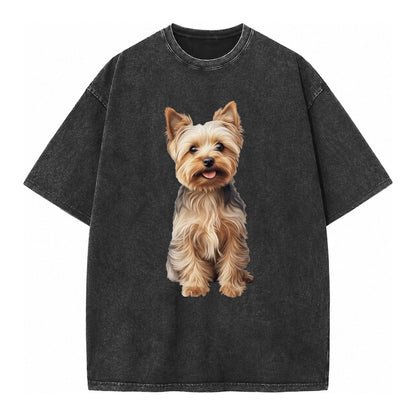 Yorkshire Terrier Dog Vintage T-shirt – Black