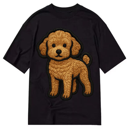 Toy Poodle Trendy Miniature Design With Thick Black Outline Classic T-shirt – Black