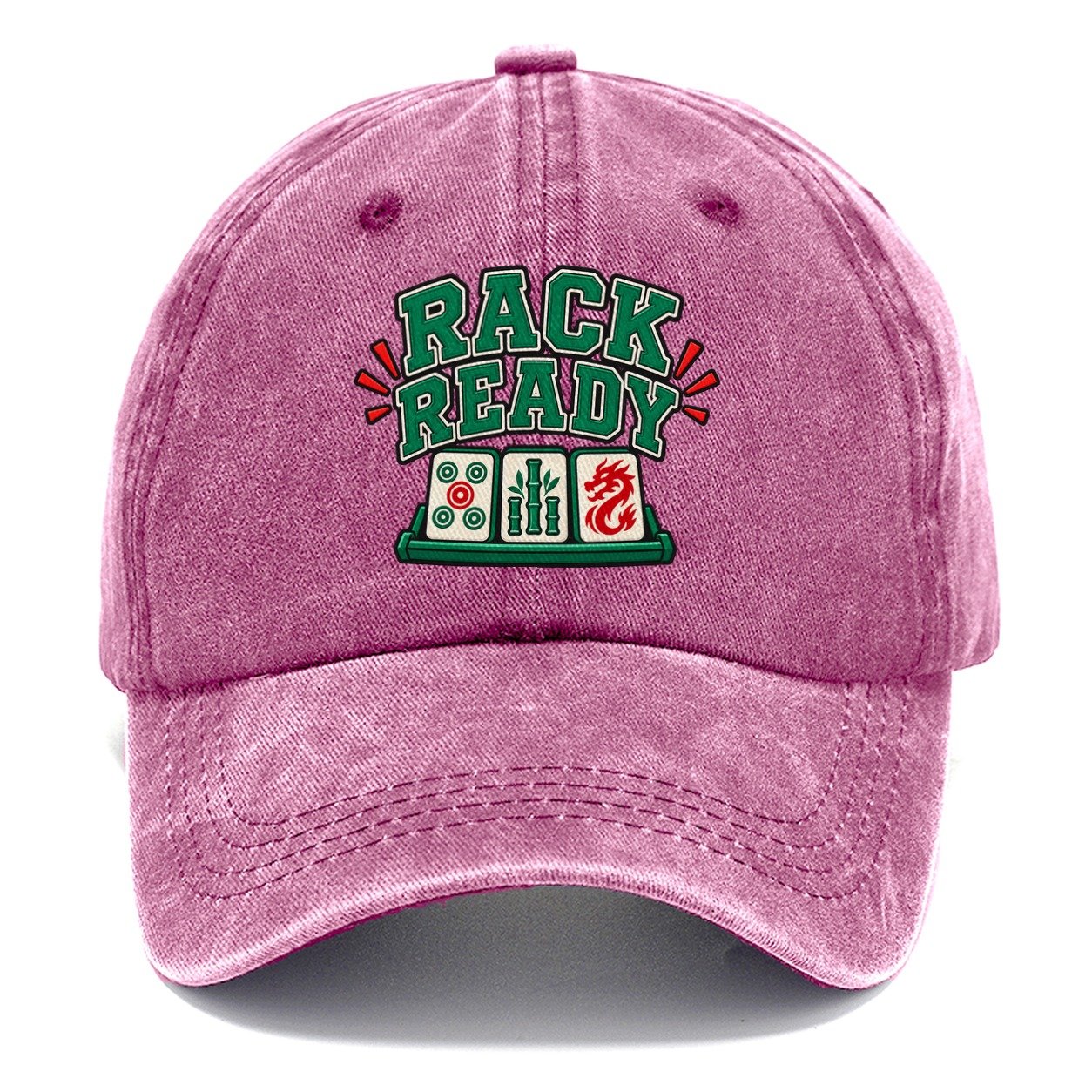 Rack Ready Mahjong Game Night Classic Cap – Dusty Rose
