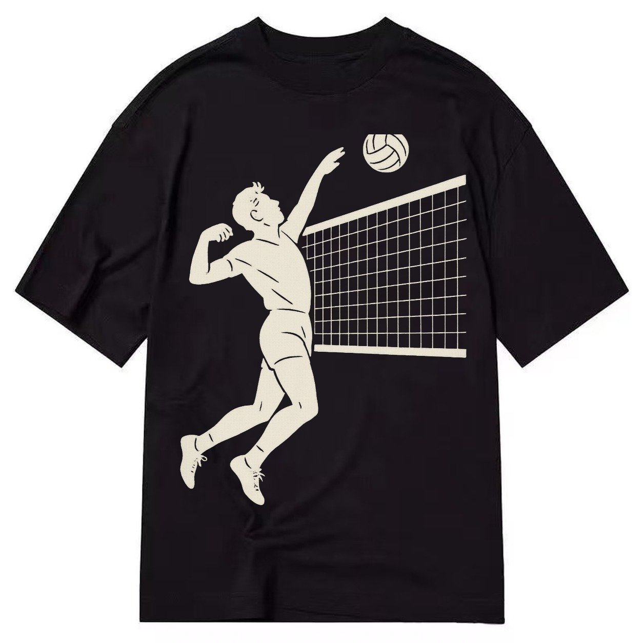 Volleyball Player At Net 66ebe1 Classic T-shirt – Black