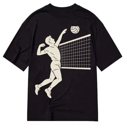 Volleyball Player At Net 66ebe1 Classic T-shirt – Black