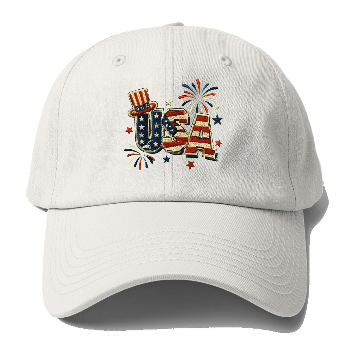 Usa Embroidery Patch Baseball Cap – Off White