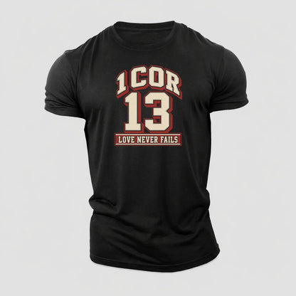 Corinthians 13 Varsity Chapel Varsity Cotton T-Shirt – Black