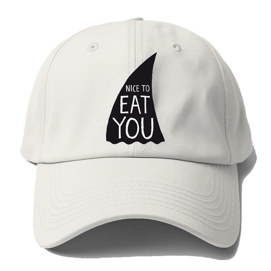 Nice To Eat You Baseball Cap – Off White