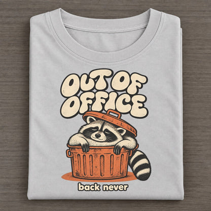 Out Of Office Raccoons Off Duty Classic T-shirt – Grey