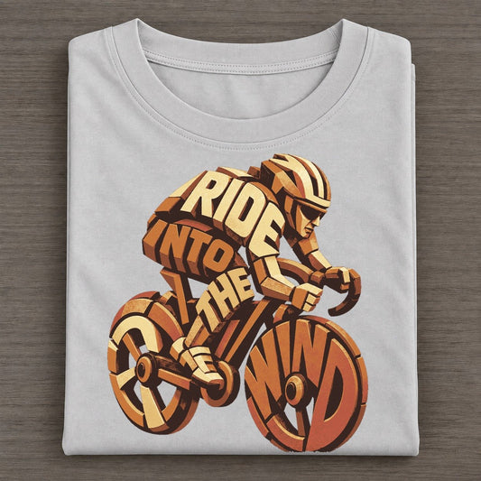 Cyclist Sprint Arc Letter Sculpture Classic T-shirt – Grey