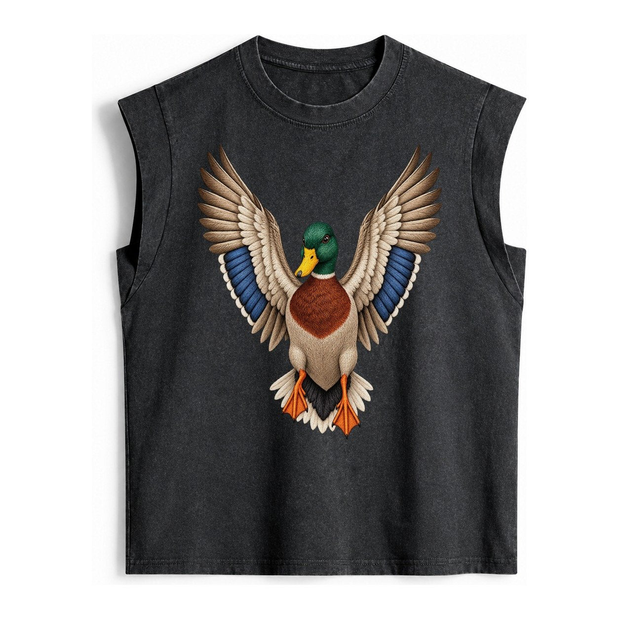 Mallard Majesty Vintage Washed Tank – Black