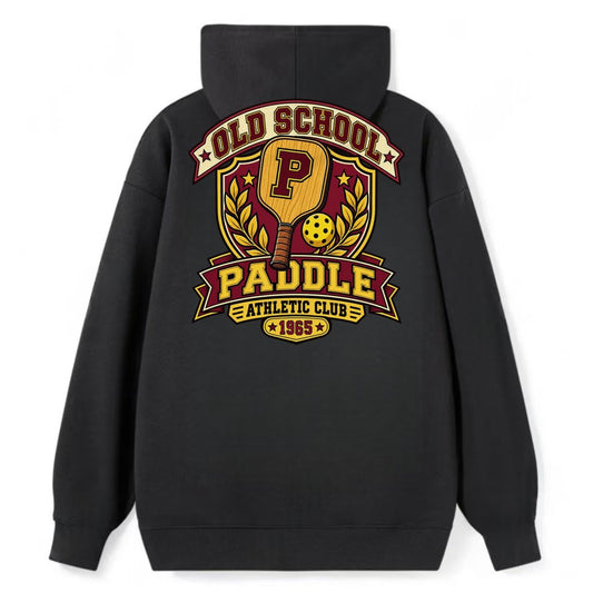 Old School Paddle Athletic Club Pickleball Life Classic Pullover Hoodie – Black