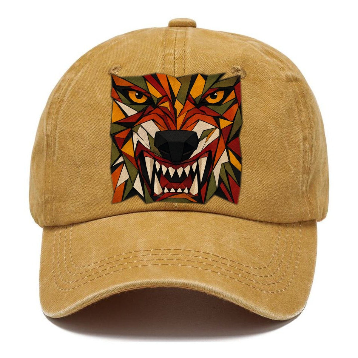 Wolf Snarl Close Up Classic Cap – Golden Harvest