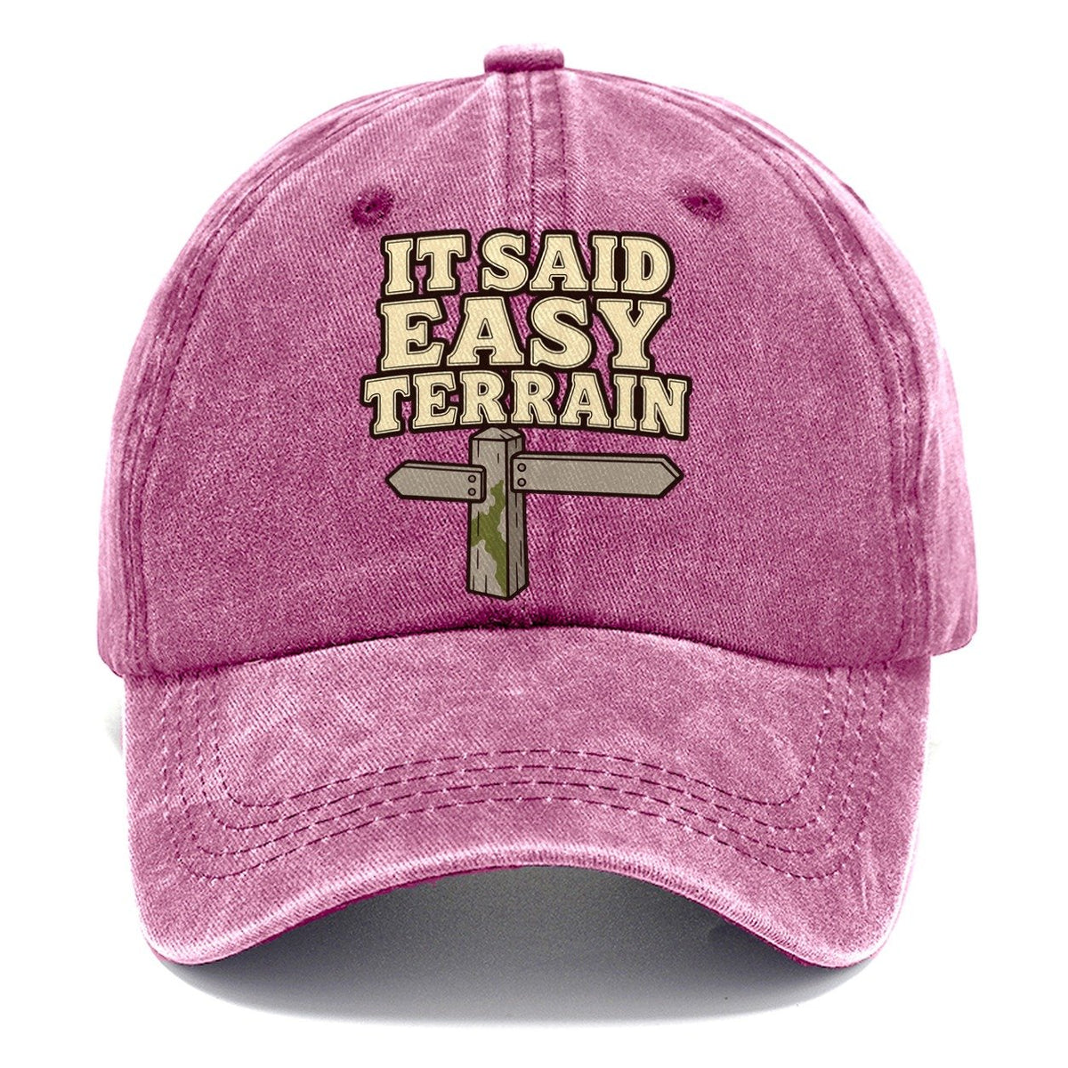 It Said Easy Terrain Geocaching Classic Cap – Dusty Rose