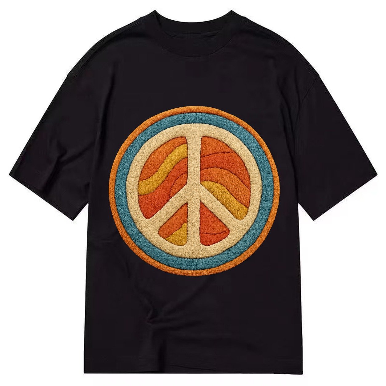 Retro Peace Harmony Classic T-shirt – Black