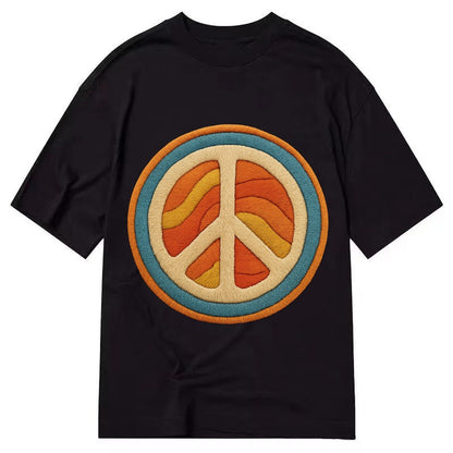 Retro Peace Harmony Classic T-shirt – Black