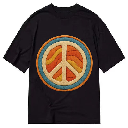 Retro Peace Harmony Classic T-shirt – Black