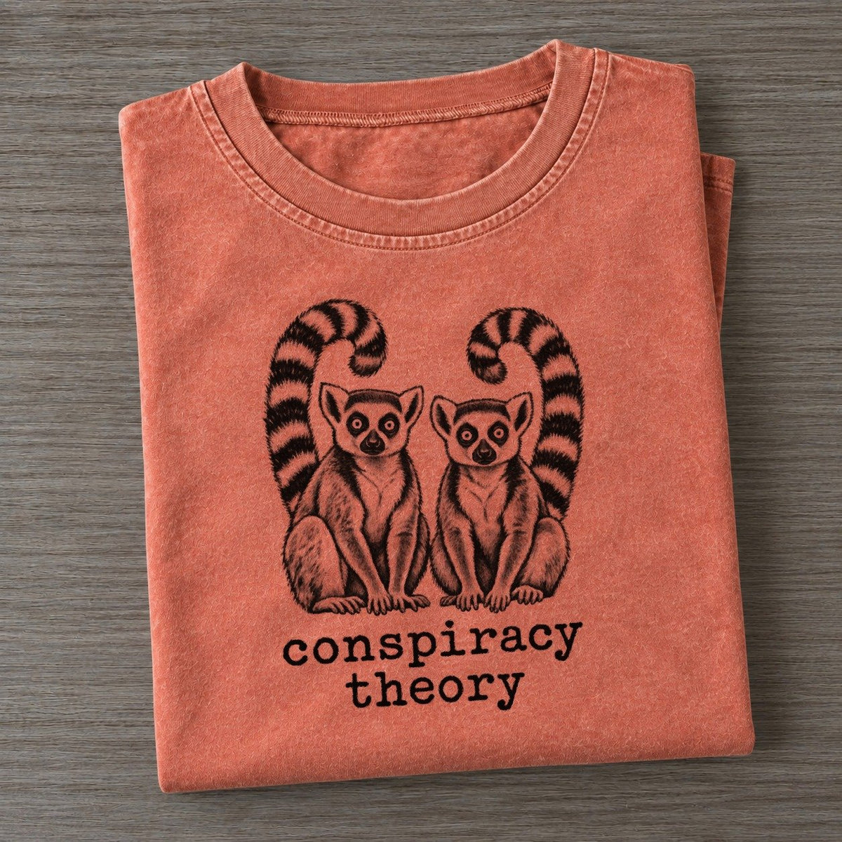 Conspiracy Theory Collective Nouns Vintage T-shirt – Terracotta