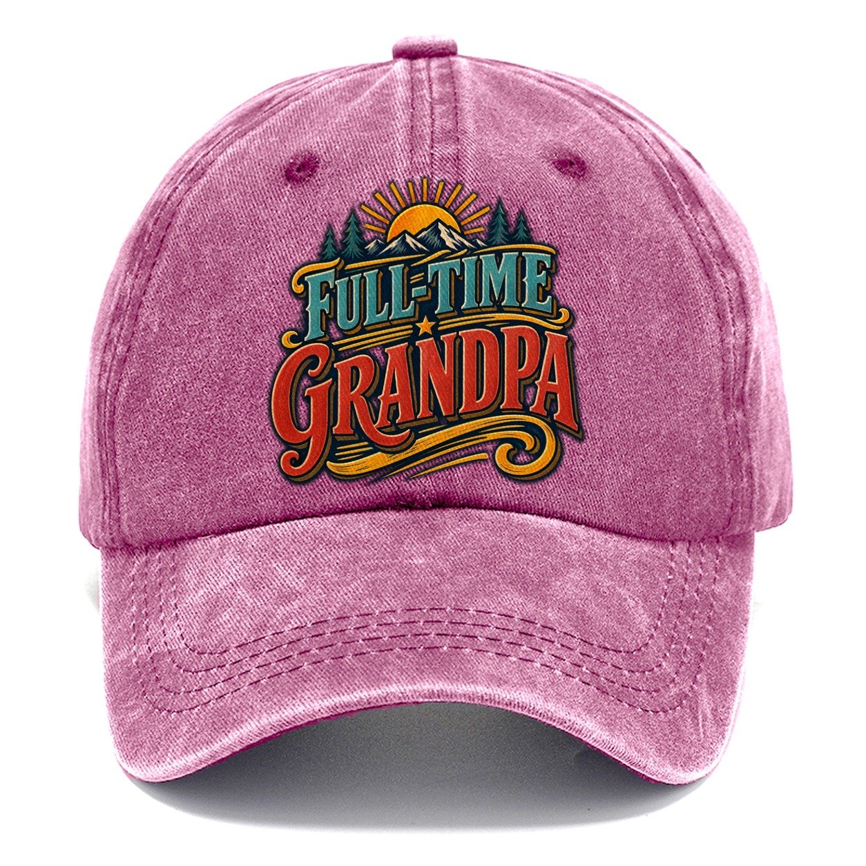 Full Time Grandpa Retired Living Classic Cap – Dusty Rose