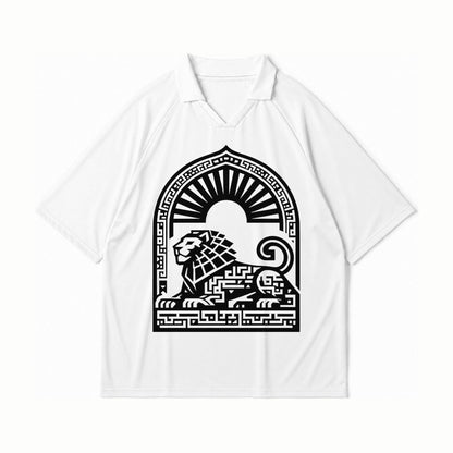 Persian Lion Arch Collar Jersey – White