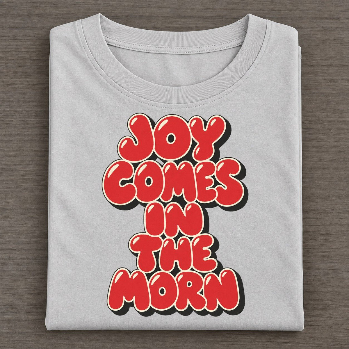 Joy Comes In The Morn Sunday Puff Classic T-shirt – Grey