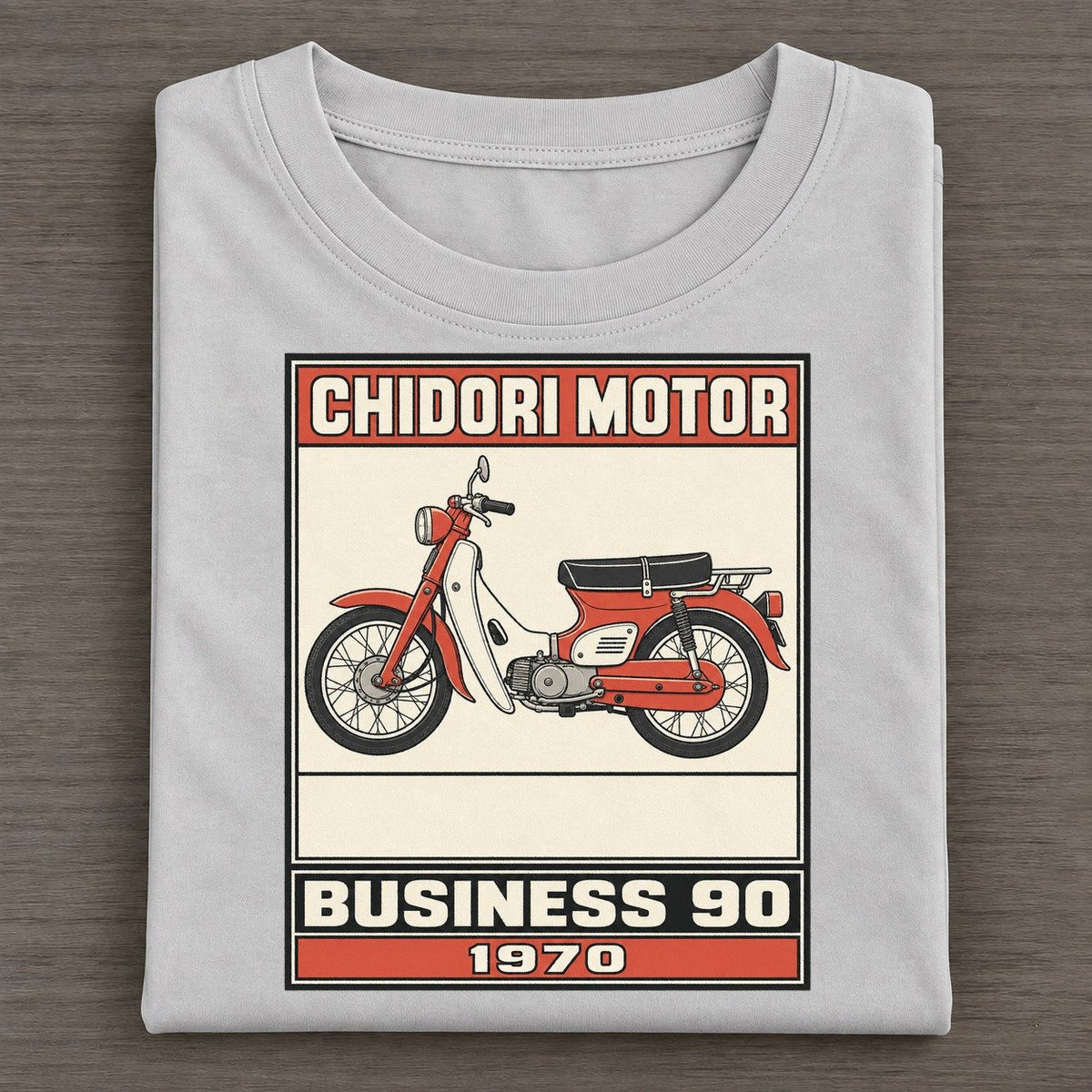 Chidori Business 90 Showa Speed Plates Classic T-shirt – Grey