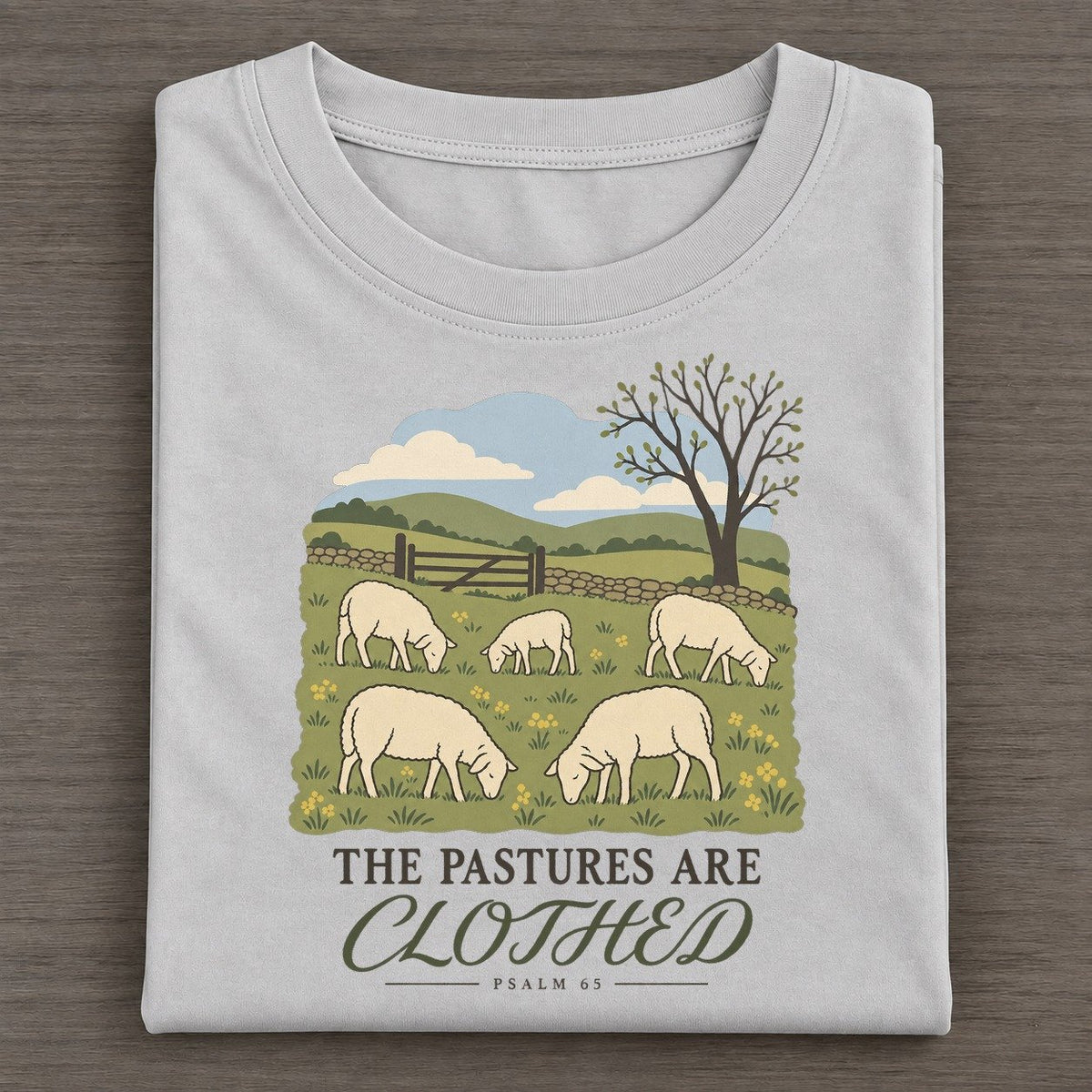 The Pastures Are Clothed The Counting Gate Classic T-shirt – Grey