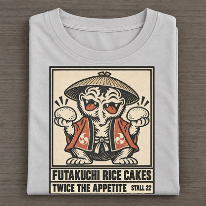 Futakuchi Rice Cakes Yokai Night Market Classic T-shirt – Grey