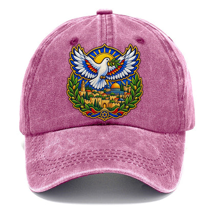 Dove Over The City Jerusalem Classic Cap – Dusty Rose