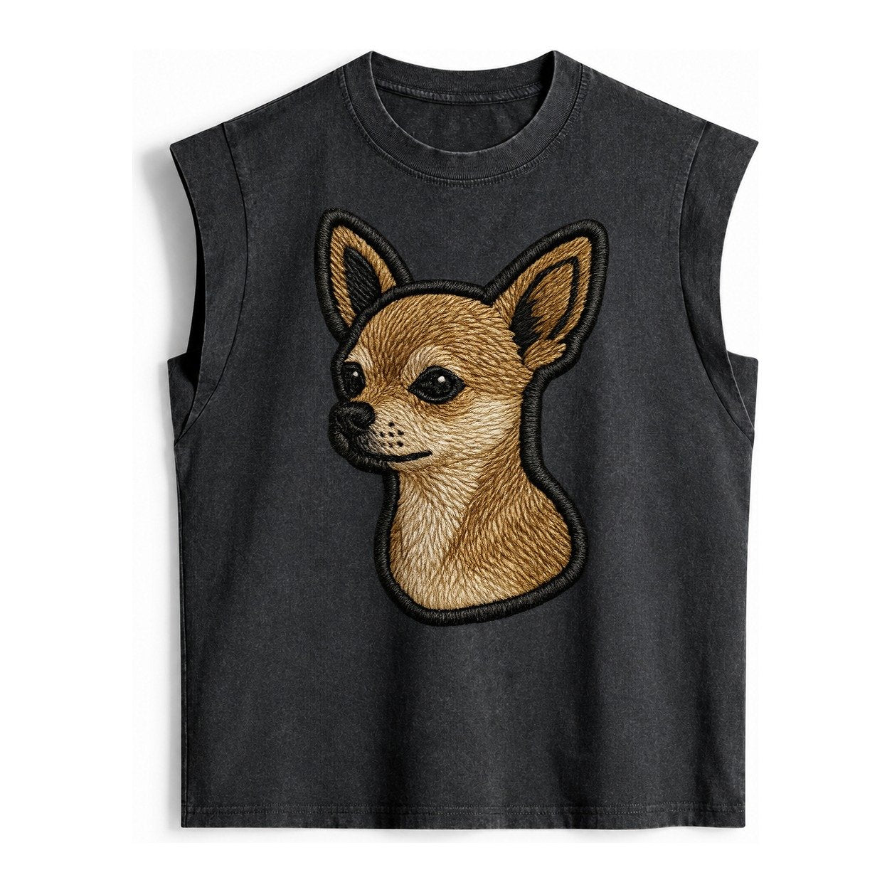 Chihuahua Logo Vintage Washed Tank – Black