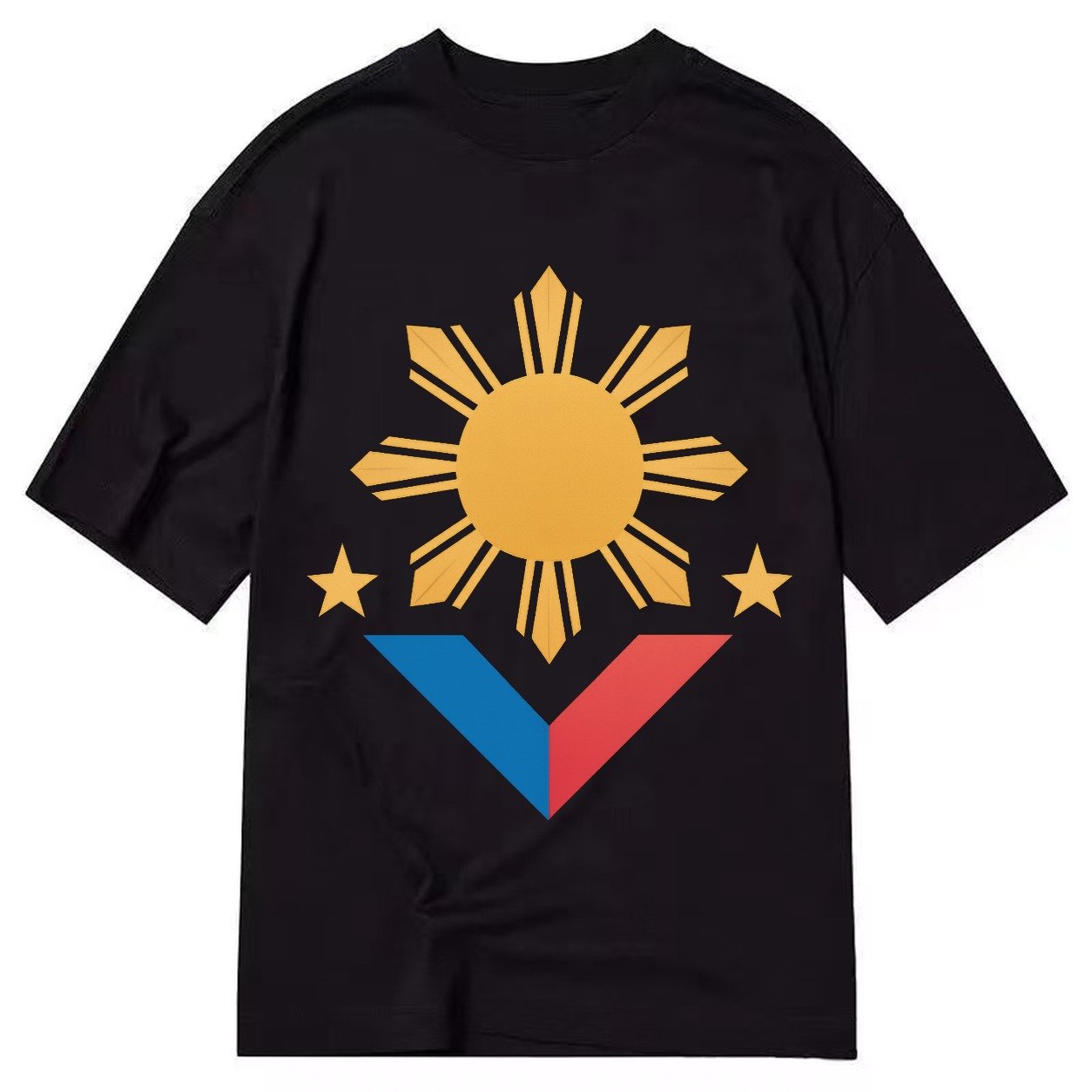 Philippines Flag Sun And Classic T-shirt – Black