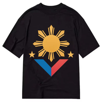 Philippines Flag Sun And Classic T-shirt – Black