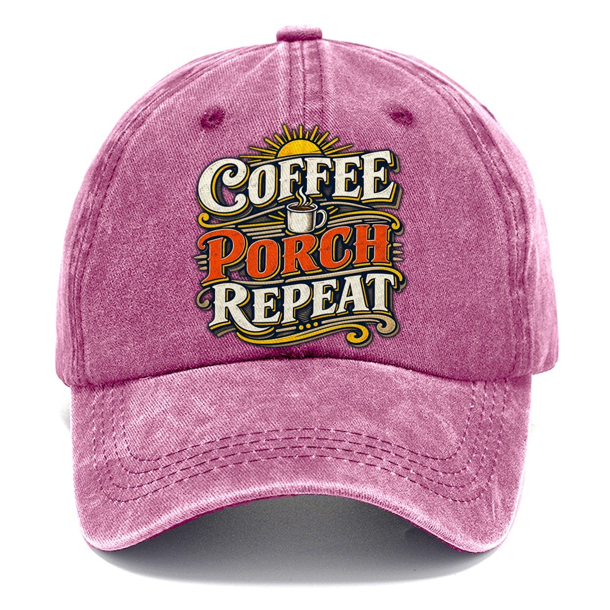 Coffee Porch Repeat Retired Living Classic Cap – Dusty Rose