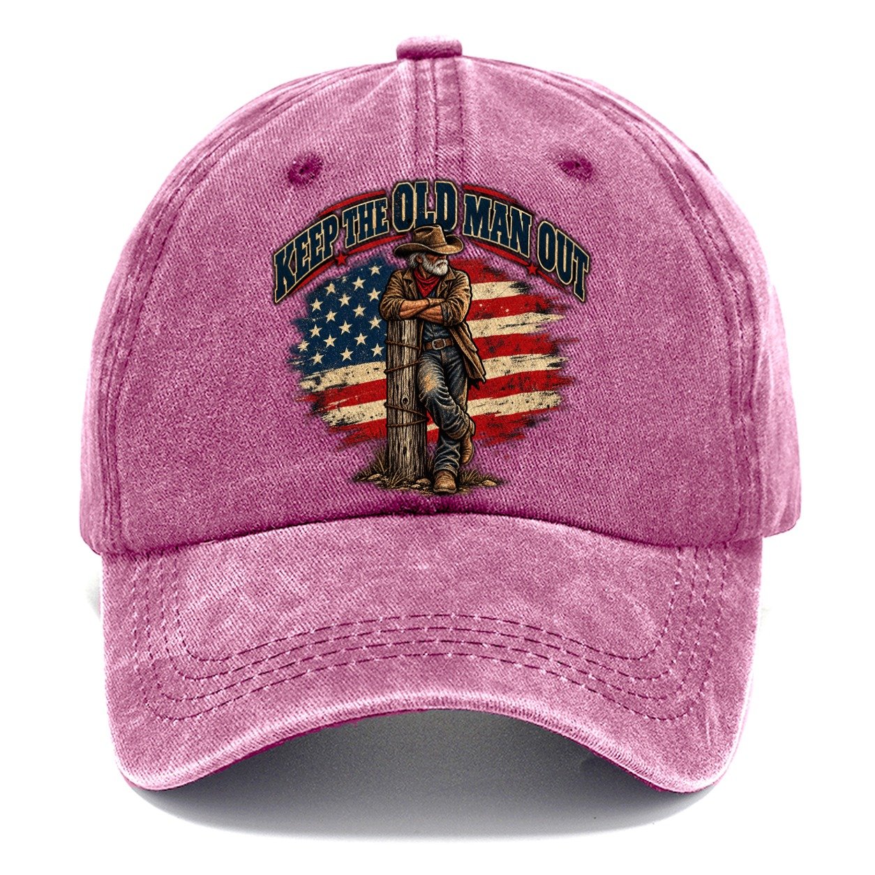 Keep The Old Man Out Old Man Strong Classic Cap – Dusty Rose