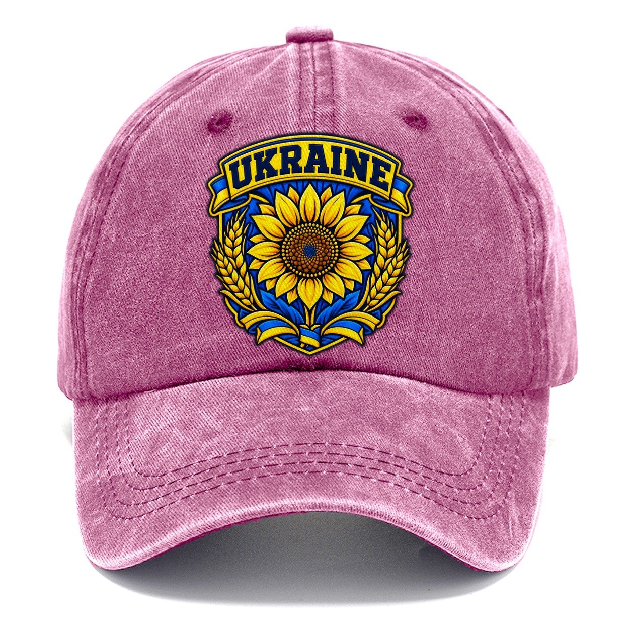 Ukraine Retro Badge Country Logos Classic Cap – Dusty Rose