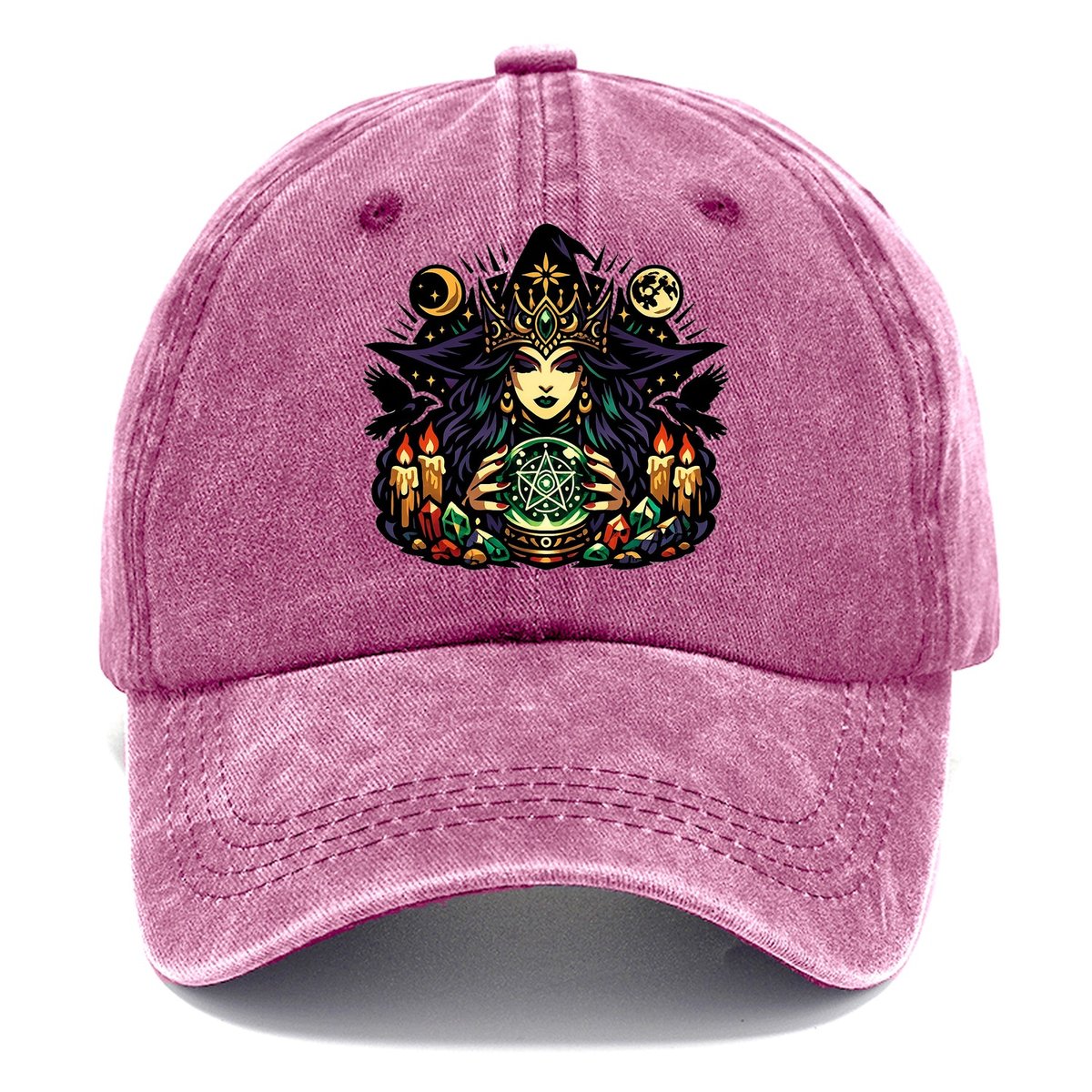 Mystic Witch Priestess Crystal Classic Cap – Dusty Rose