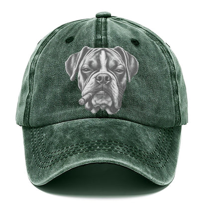 Boxer A Lit Cigar Smoking Dogs Smoking Dogs Portraits Classic Cap – Forest Mist